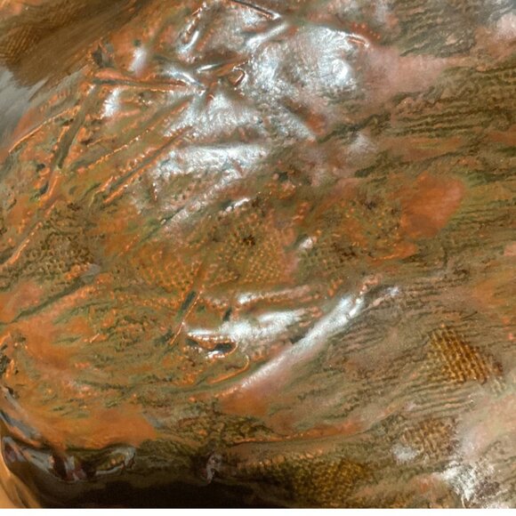 79- (VHD) Vintage. Home Decor. Handcrafted. Glazed Pottery. Record Bowl. - Picture 7 of 8